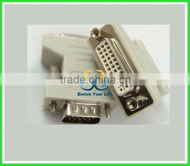 DVI 24+5 pin male to VGA female adapter connector converter M F DVI-I