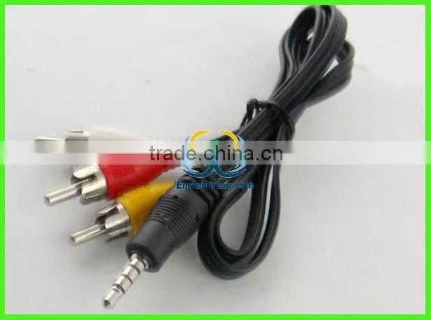 mini 3.5mm to 3 RCA AV A/V TV Video Cable/Cord/Lead For Android Tablet EReader