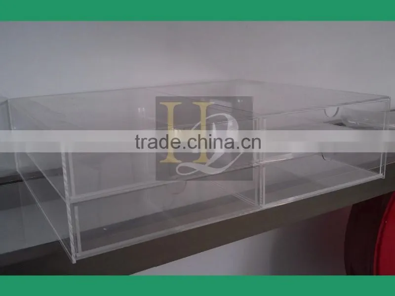 OEM accpetable 4 Drawer Acrylic clear Makeup Organizer Acrylic Cosmetic display box