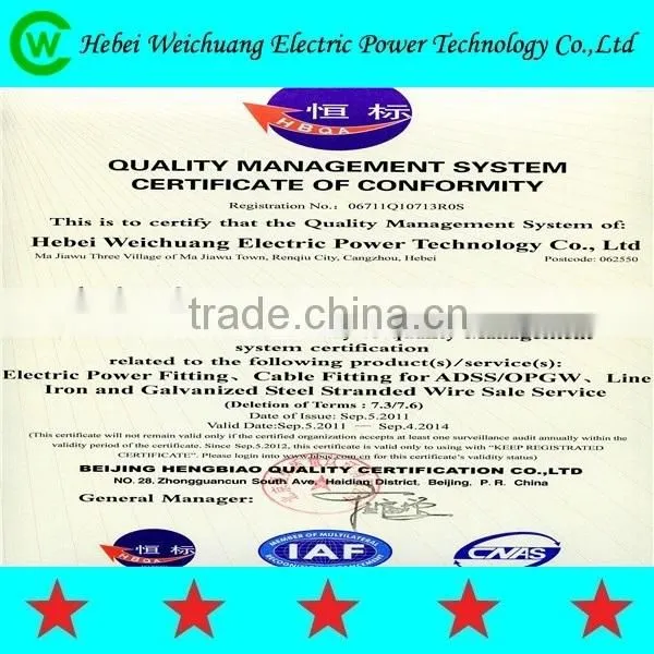 High Quality Hot Sales Made in China Accessories Products Cable Preforemd Vibration Damper