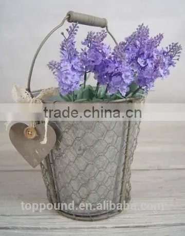 round barrel decorative metal planters