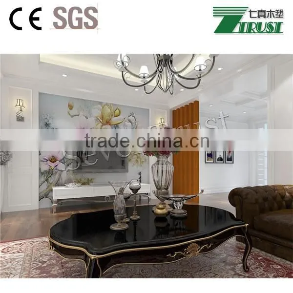 wpc fast install wall panel size:300x10mm, no chemical , environment friendly
