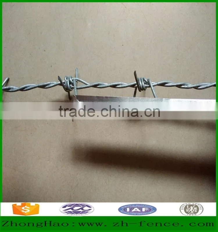 Hot dipped galvanized PVC coated high quality Barbed Wire Fence