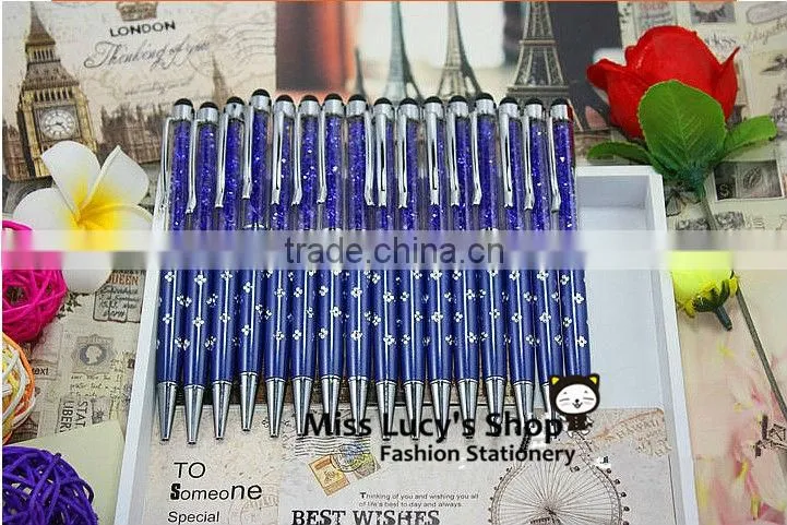 2013New Korean stationery kawaii cute novelty diamond ballpoint for ipad for iphone touch pen