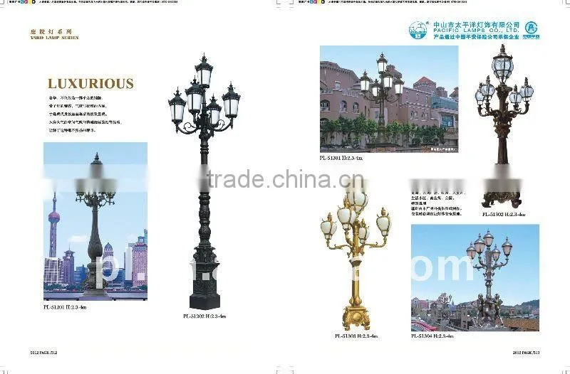 Different Cast aluminum garden light with PMMA lampshade