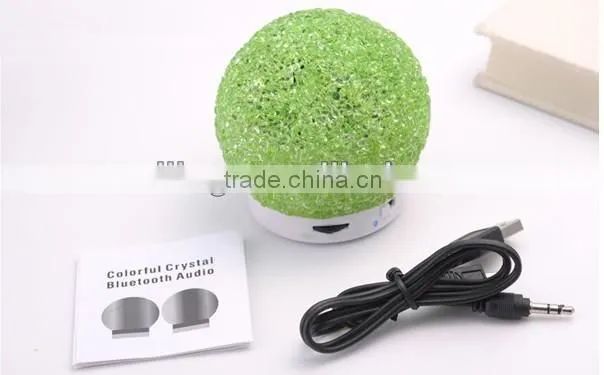 Portable Crystal Snowball Bluetooth Speaker with TF card