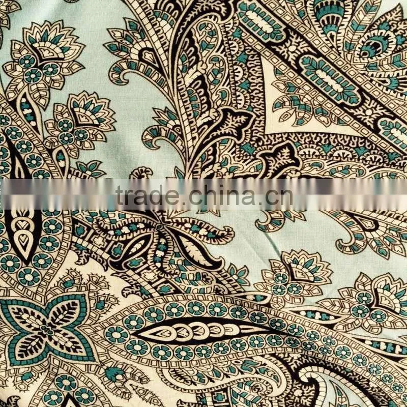 good valued printed rayon fabric with water drape feeling