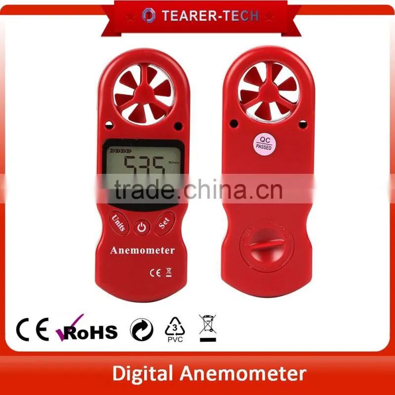 calibration function Portable Digital Anemometer Handheld LCD Electronic Wind Speed Air Volume Measuring Meter Backlight