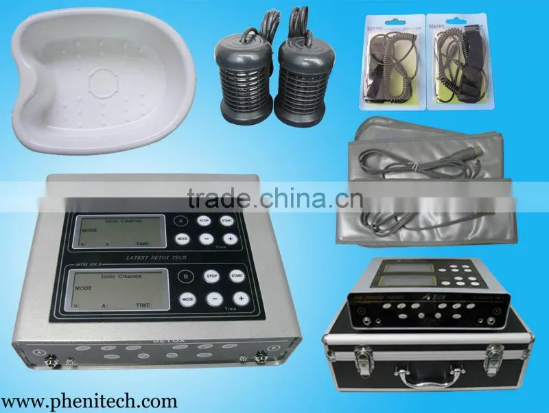 Hi-tech dual detox foot spa machine ion foot spa with big LCD display for health care