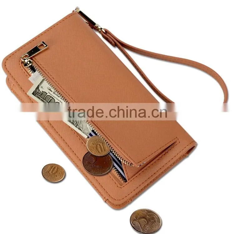 RFID protection in leather wallet case with cell phone