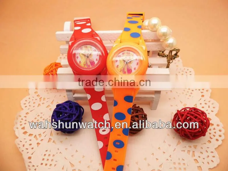 pretty girl photograph dial red and orange plastic hologram wristwatch made in China watch factory