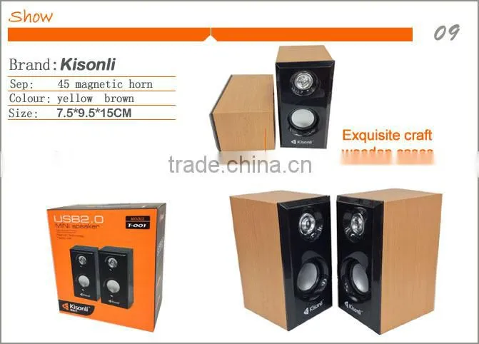 New solid wood wooden subwoofer speakers laptop speakers small stereo USB speaker
