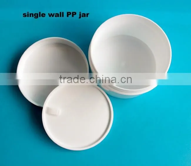 Plastic Manufacturing Jars Cosmetics, white cream PP jars with lids