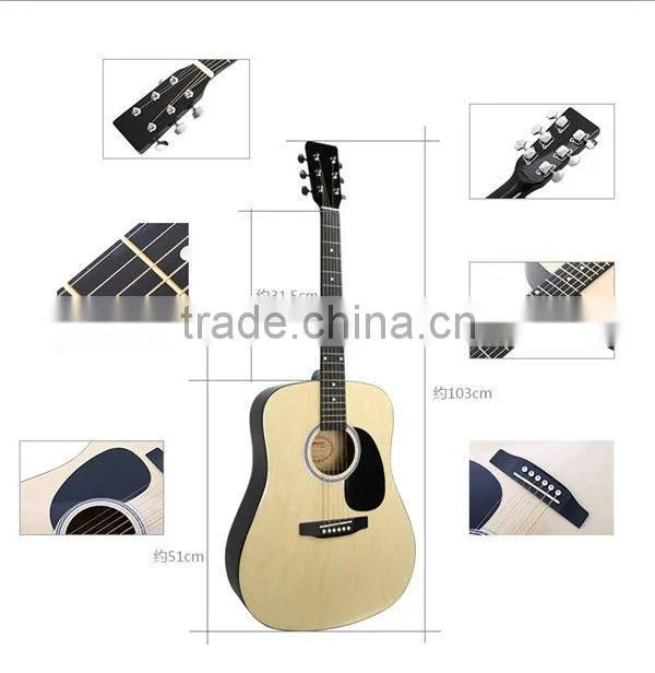 Rosewood fingerboard ash plywood acoustic guitar