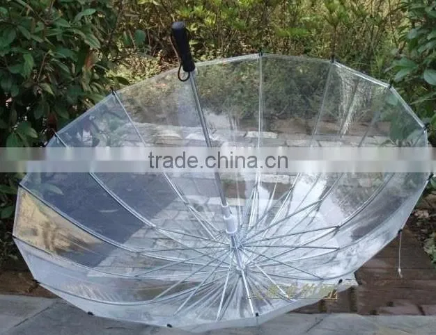 Fashion promotion High Quality Environmental 16 k pvc Plastic Umbrellas Transparen