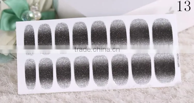 finger nails mix color glitter Good looking high quality shimmer shade color nail wrap