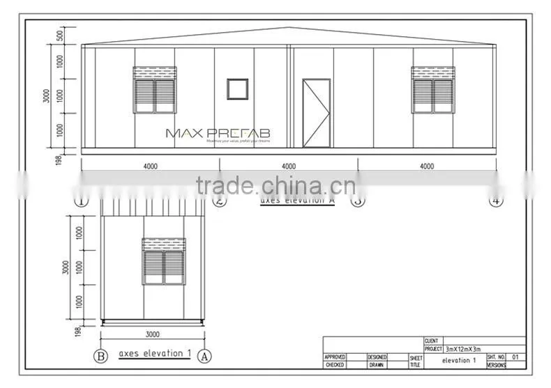 Light weight good quality prefab office container / container living units for sale