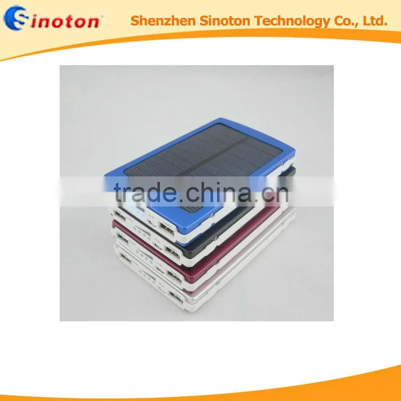 Universal 10000mah Solar Panel Charger battery For Laptop Mobile Cell Phone USB