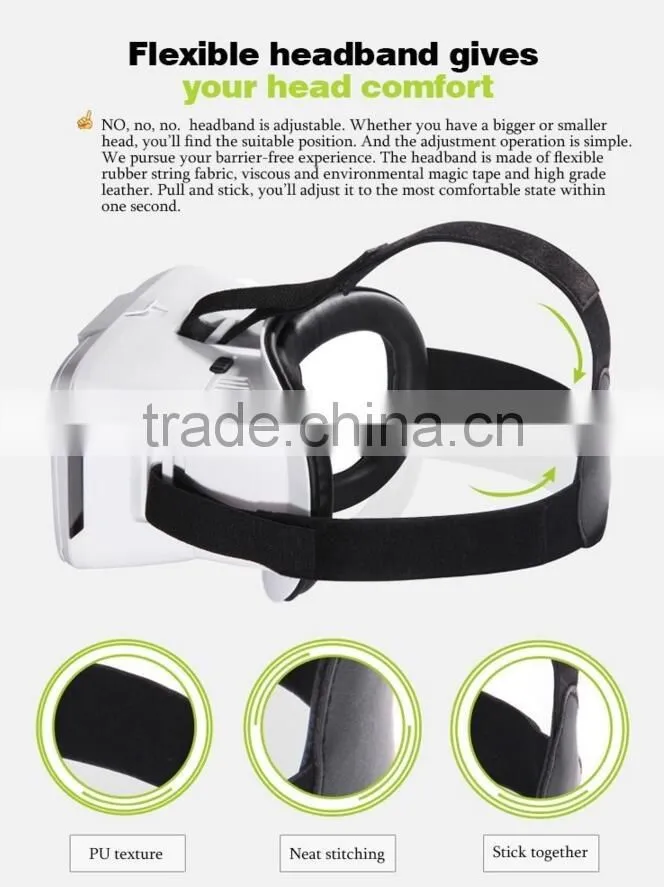 Free sample!2015 Hot Selling Plastic VR Headset Good Price 3d virtual reality headset plastic 3d glasses vr