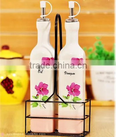 ceramic olive oil bottle