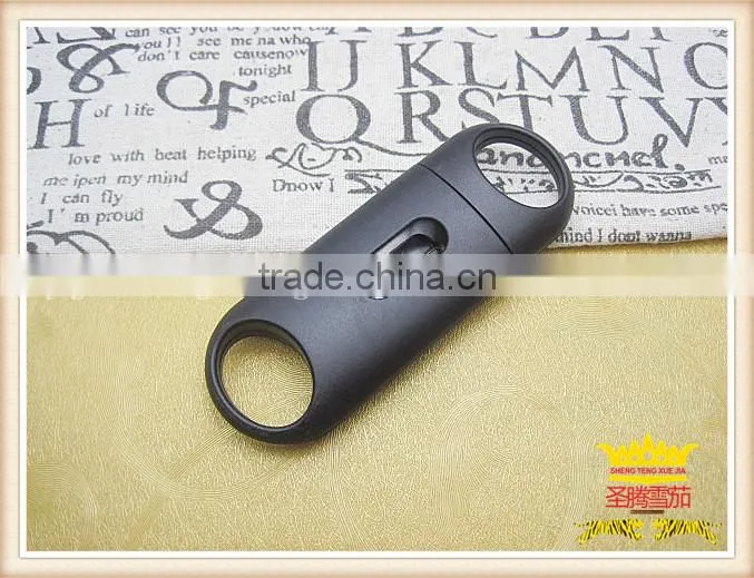 Black plastic cigar scissors, cigar cutter