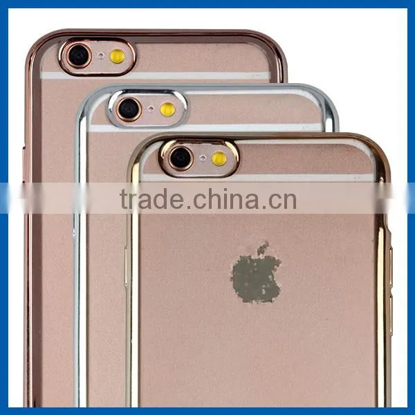 C&T Transparent Plating TPU Bling Rhinestone Cell Phone Case For iPhone 6s