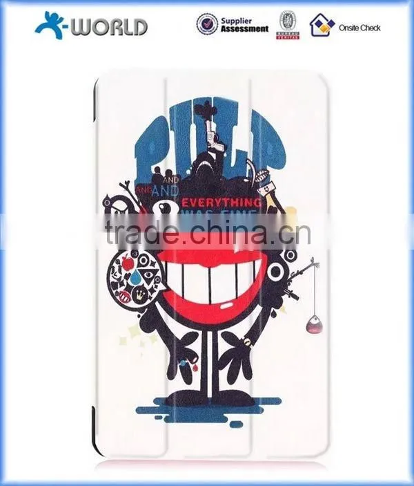 Magnetic Folding Printing Leather Case for Samsung Galaxy Tab A 7.0