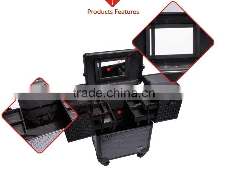 aluminum trolley makeup cases