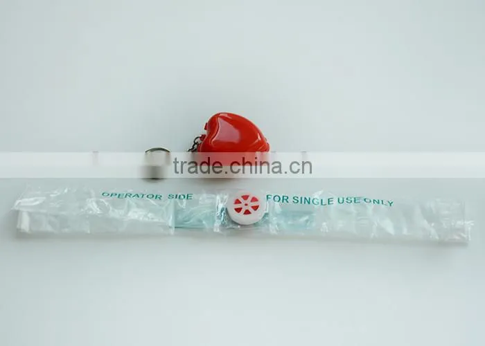 CE approved cpr face mask with one way valve for first aid breathing barrier