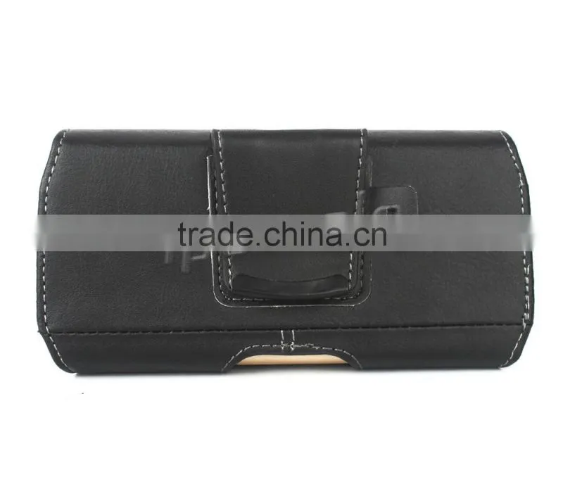 Durable Horizontal Universal Smartphone case XL Black Leather Case, fit for all mobile phone