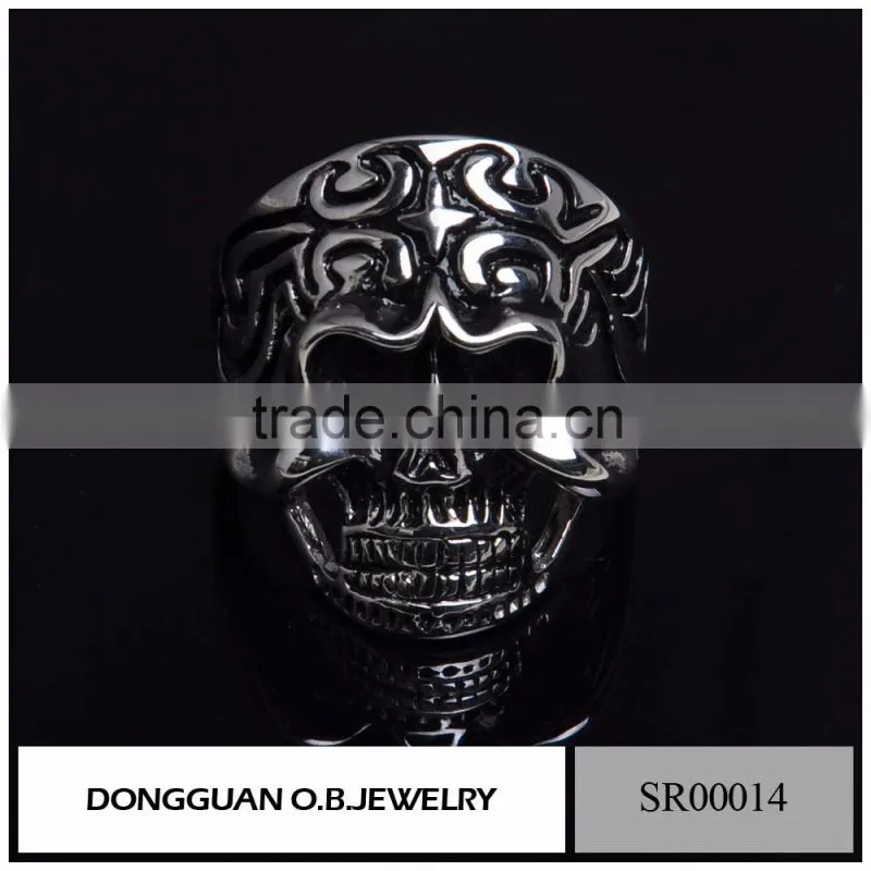 European American Trend Skull Ring/Custom Stainless Stee Ring For Men