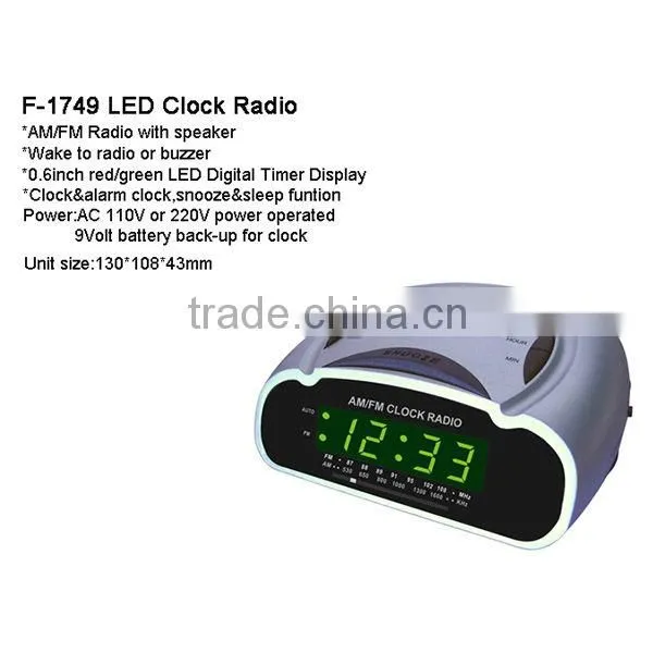New item digital alarm clock radio AM/FM Led Clock Radio With Speaker