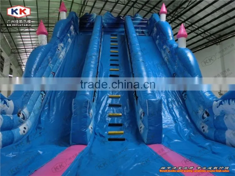 backyard rental discount and cheap castle inflatable slide, double lane slides
