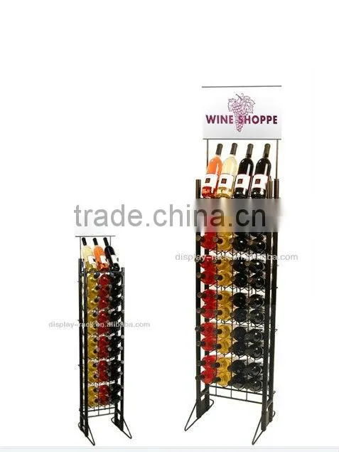 fashionable 4 laers metal wall wine bottle holder HSX-3801