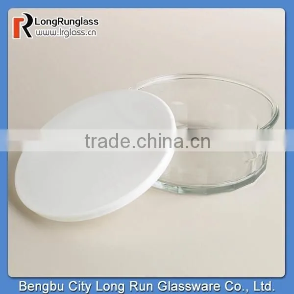 LongRun 6" Elegant Glass Working Bowl with Plastic Lid New Fancy Glassware Wholesale