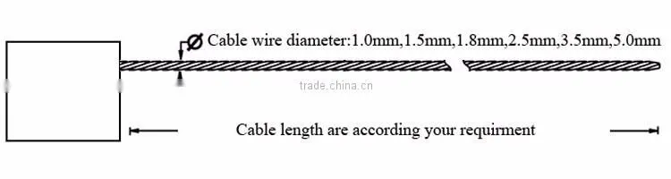Metal Lock Head Gavanized Wire Cable Seal with 1.8mm Diameter
