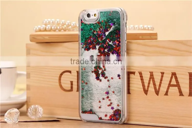 Glitter Stars Quicksand Design PC Case for IPhone 6 /6s /6 plus