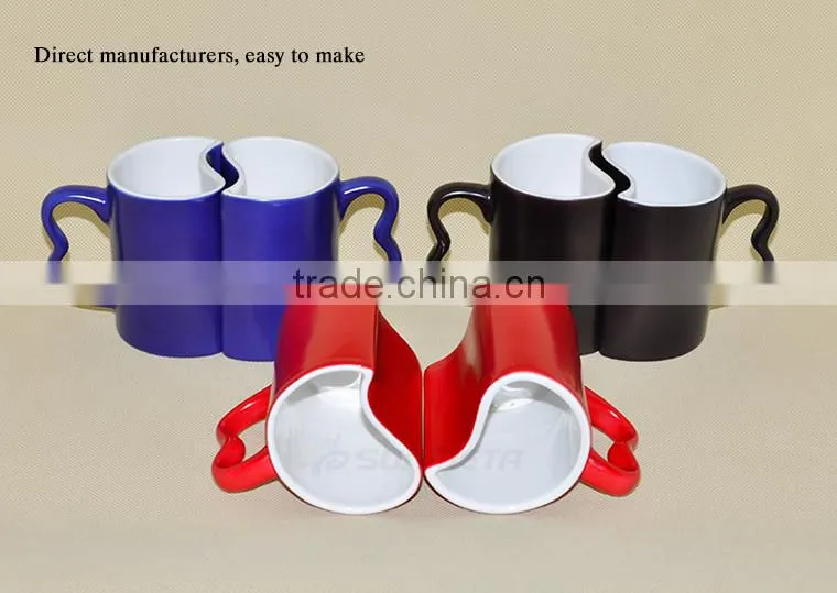 11oz blank sublimation color changing magic couple mug