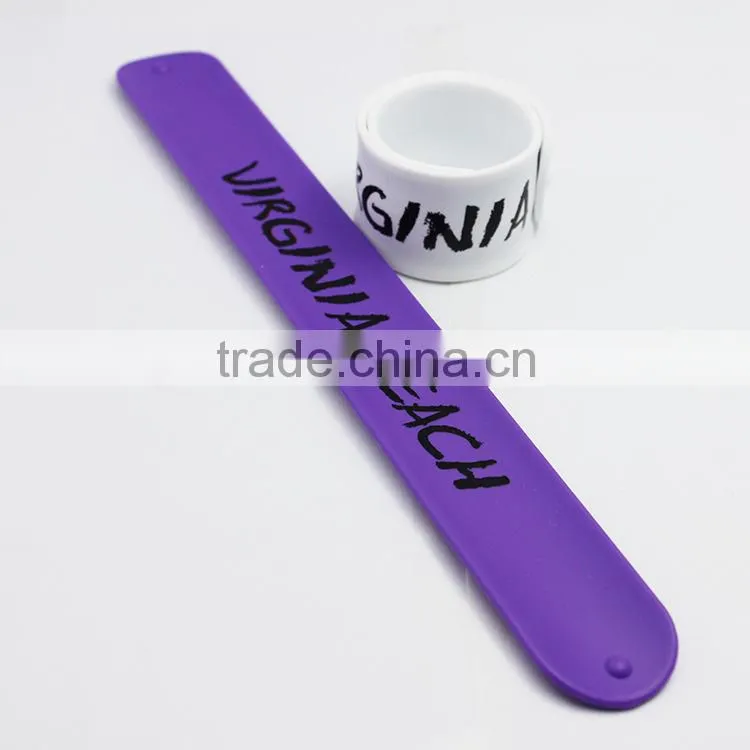 Custom Promotional Slap Bracelets, Cheap Price Silicone Slap Bracelets Bulk wholesale