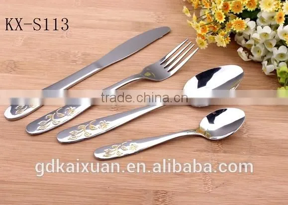 International Stainless Steel Gold Plated Flatware Wholesale