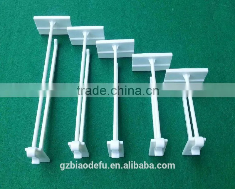 Supermarket Double Wire Plastic Hook With Price Tag