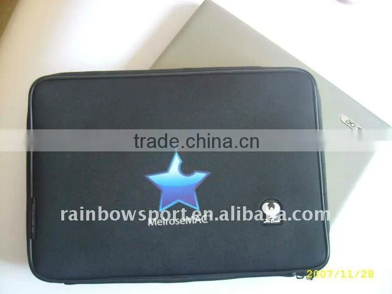 Neoprene waterproof black laptop bag