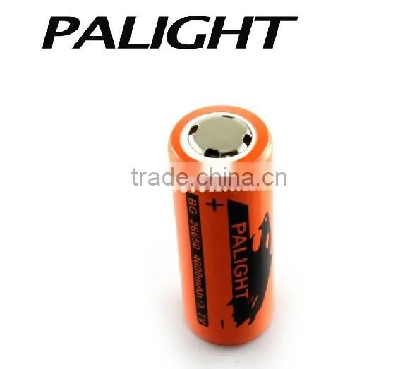 battery manufacturer PALIGHT BG 26650 4000 mAh 3.7V Li-ion Protected Battery