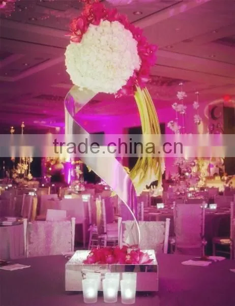 Wholesale Customized Design crystal flower stand mental Centerpiece Wedding decoration