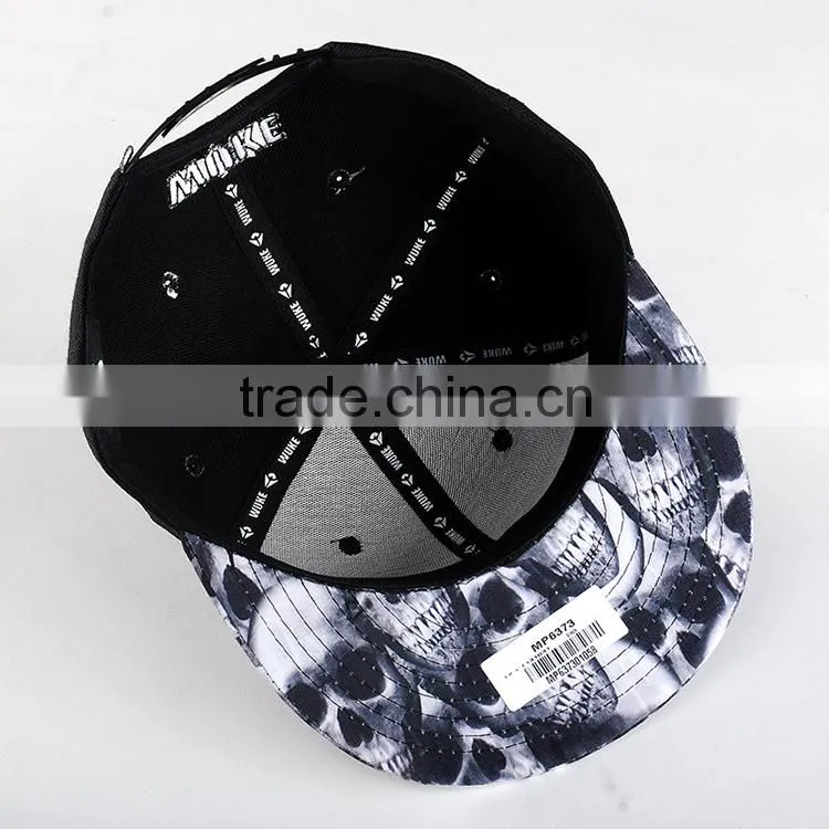 2015 custom design 100%acrylic 3d embroidery snapback hat