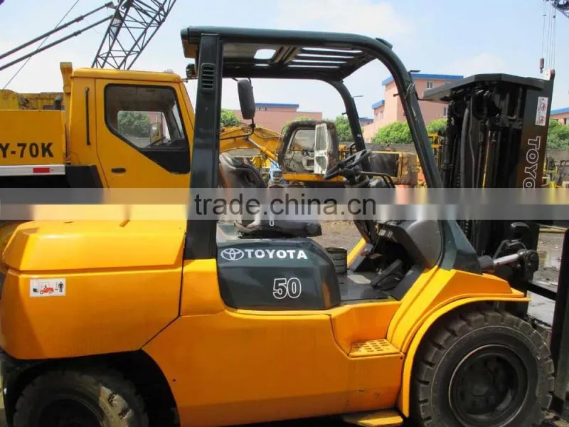 Toyota diesel forklift 5 ton for sale, 7FD50, 5 ton toyota forklift truck