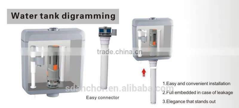 Wall hung PP flush tank AC 301