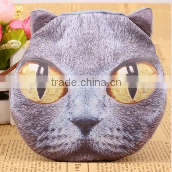 2015 Hot Selling Small Grey Cat Wallet