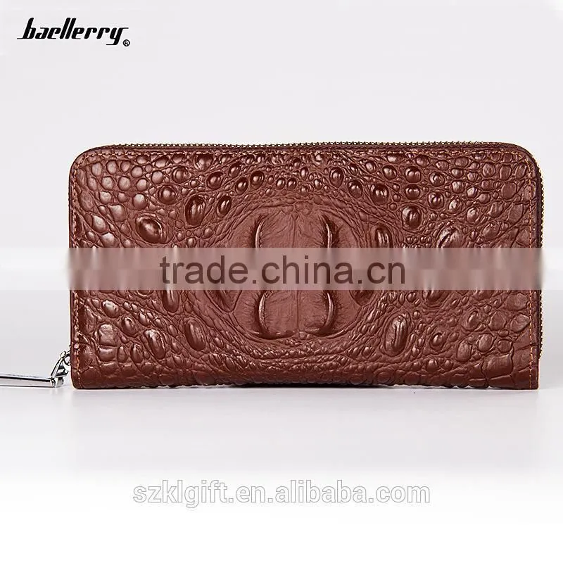 2016 crocodile leather wallet wallet with mobile phone holder violet purse wallet