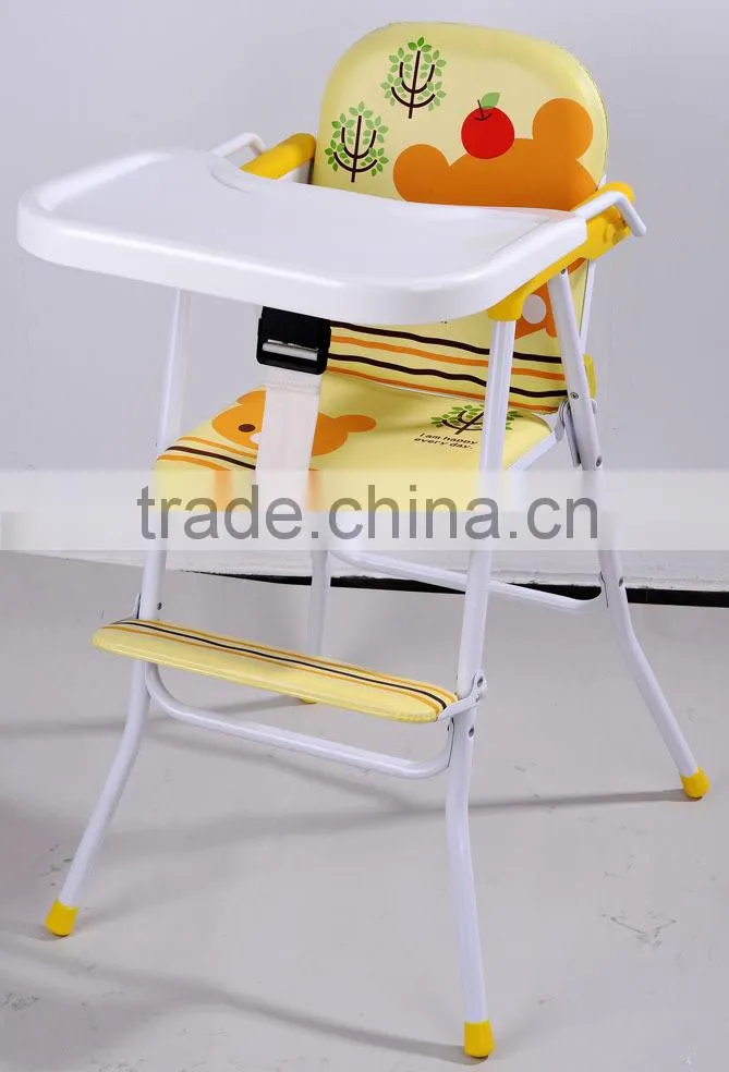 Restaurant baby high chair for breakfast, baby doll high chair, folding unique baby high chair